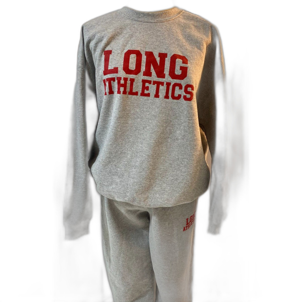 Long Athletics 2-Piece Fleece Tracksuit Gray | XL/L